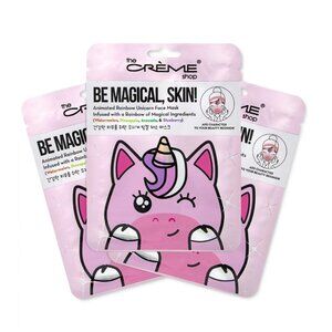 3/$30 The Creme Shop Box of 3 Be Magical Skin Animated Rainbow Unicorn Face Mask